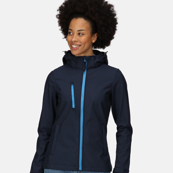Regatta Ladies Venturer Three Layer Hooded Soft Shell Jacket Thumbnail