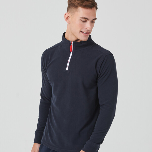 Finden + Hales Zip Neck Piped Micro Fleece Thumbnail
